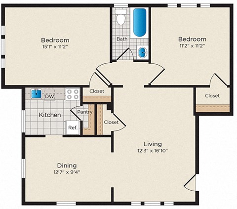 a floor plan of a two story house with a bedroom and a living room